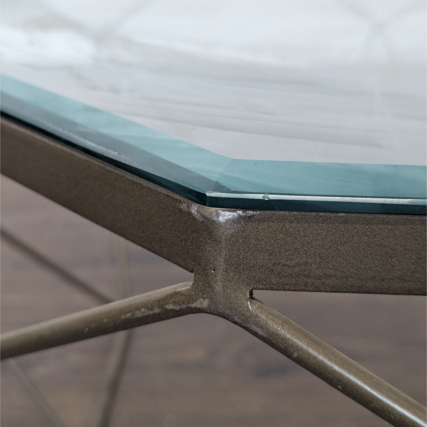 Glass Top Octagon Coffee Table - image-1