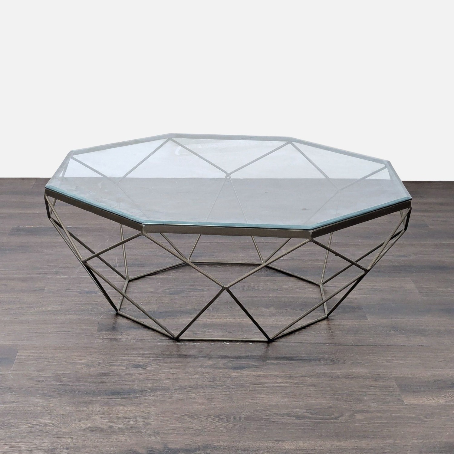 Glass Top Octagon Coffee Table - image-3