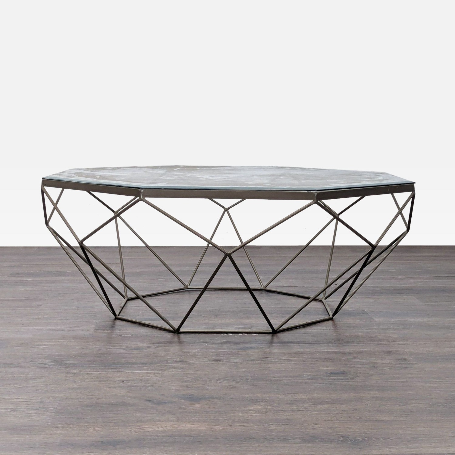 Glass Top Octagon Coffee Table - image-4