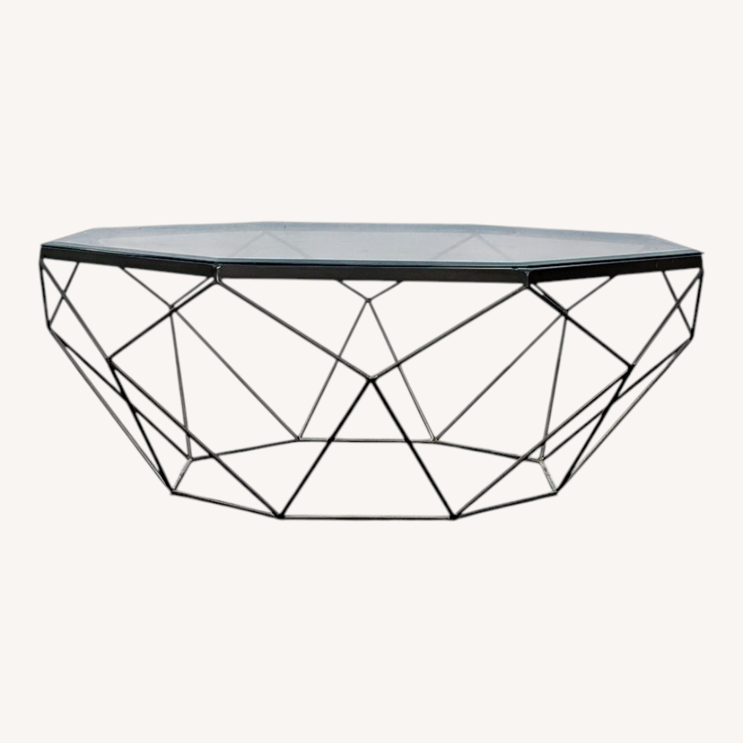 Glass Top Octagon Coffee Table - image-0