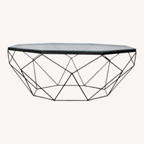 Used Glass Top Octagon Coffee Table for sale on AptDeco