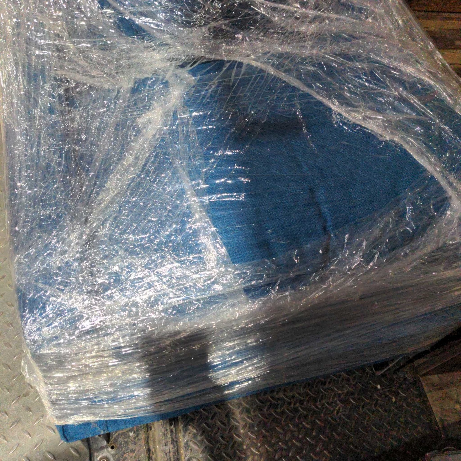IKEA Modern Blue Lounge Chair with Metal Legs - image-3