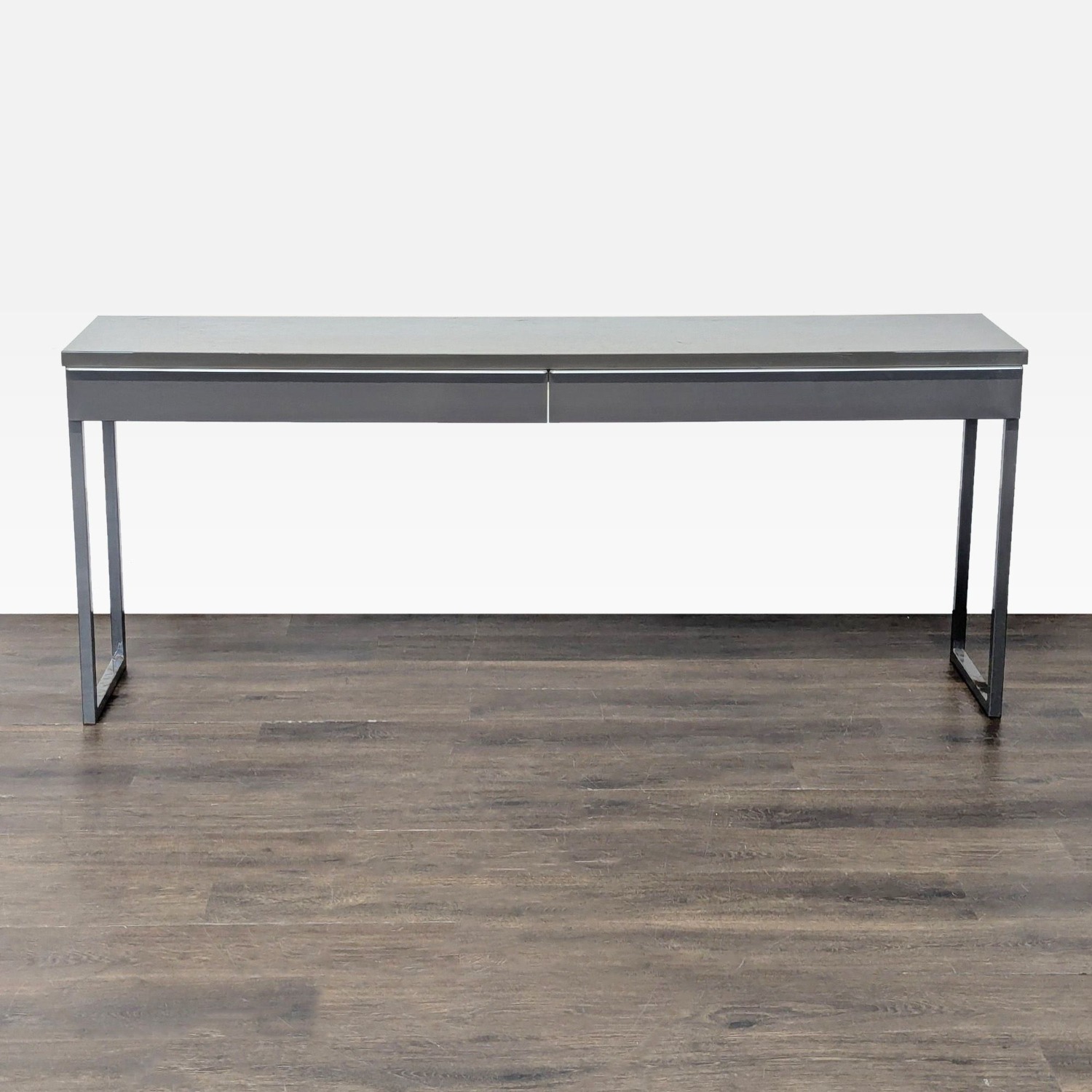 IKEA Besta Desk with Metal Frame and Dual Drawers - image-5