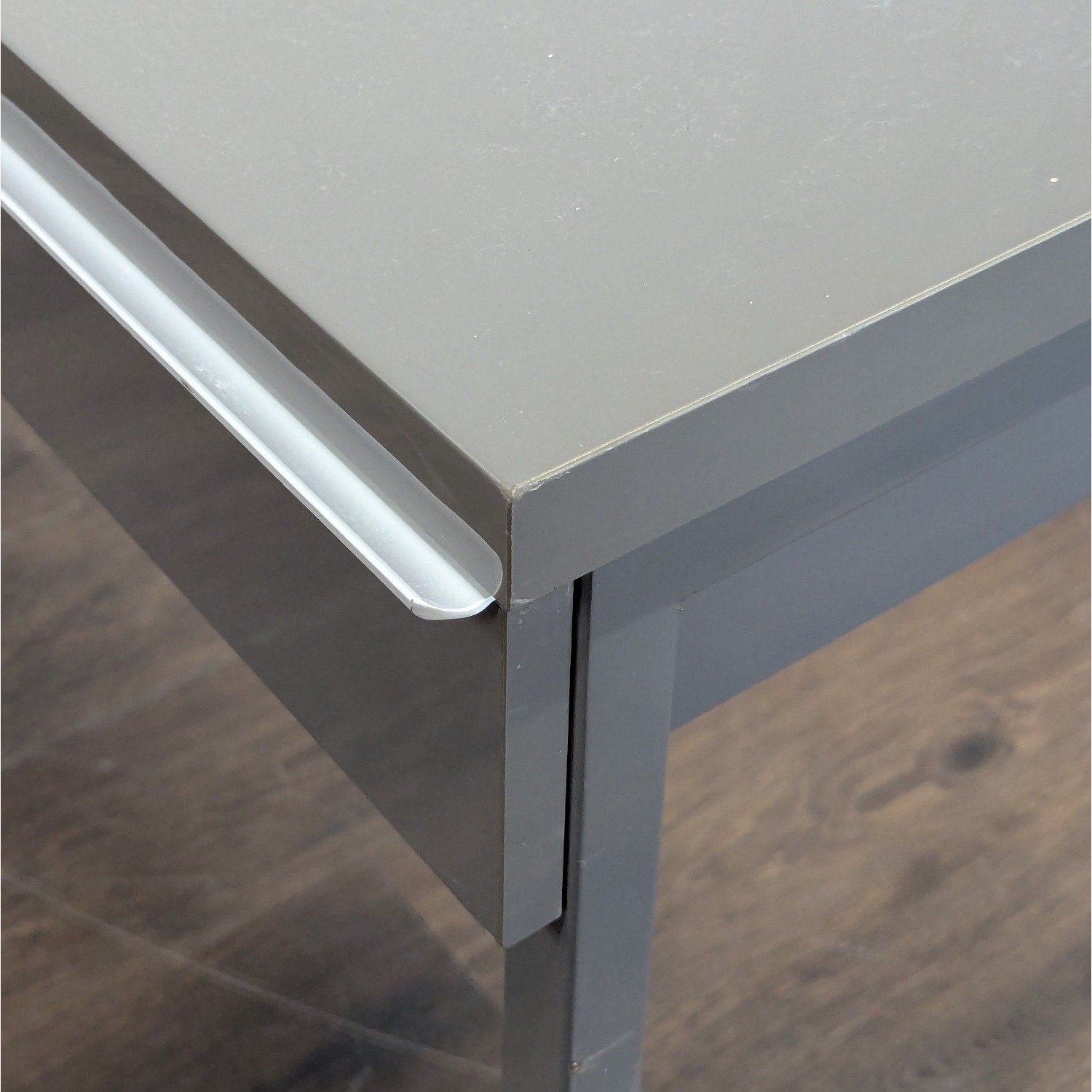 IKEA Besta Desk with Metal Frame and Dual Drawers - image-1