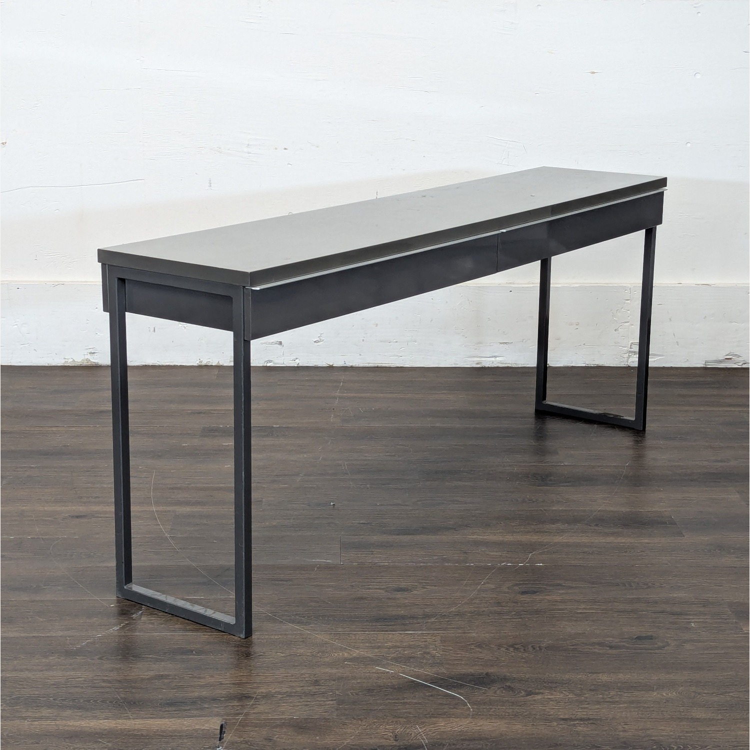 IKEA Besta Desk with Metal Frame and Dual Drawers - image-2