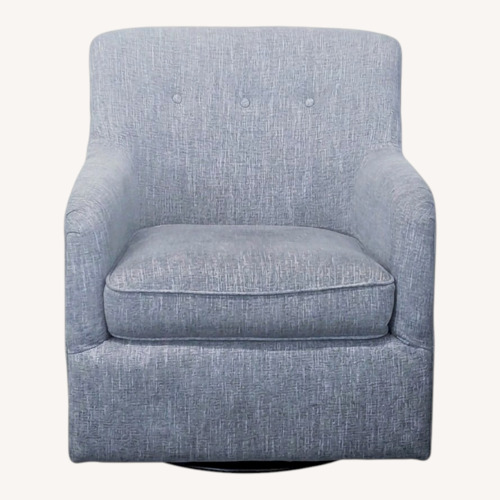 Used Modern Grey Fabric Swivel Lounge Chair  for sale on AptDeco