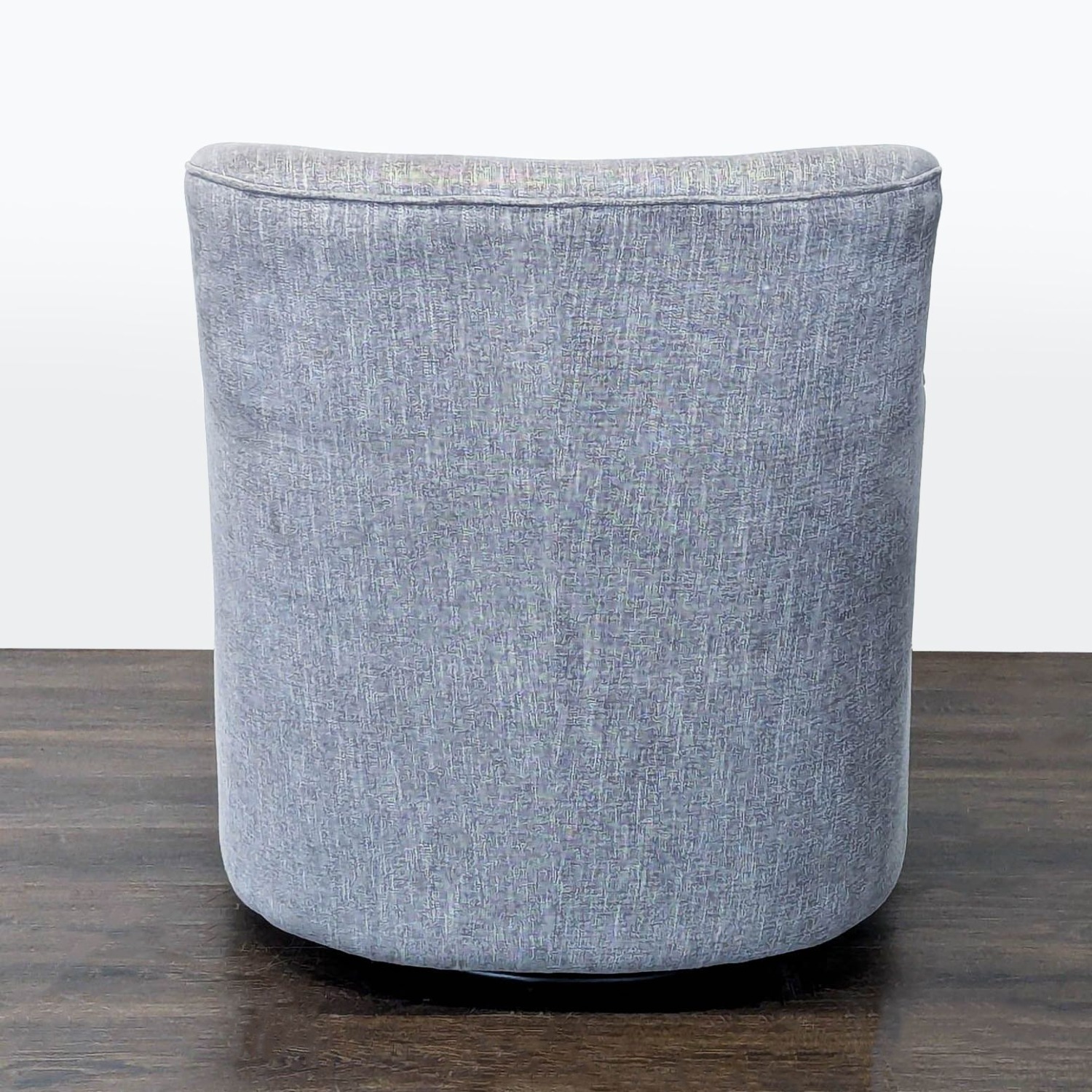 Modern Grey Fabric Swivel Lounge Chair  - image-4