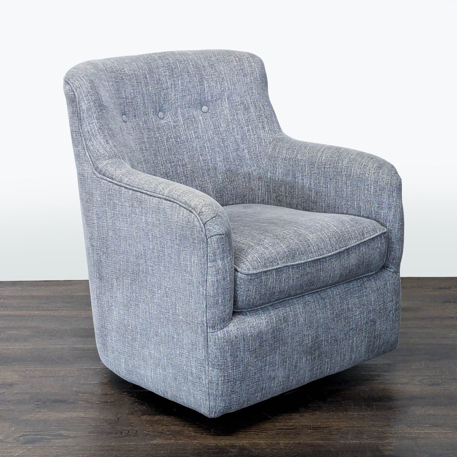 Modern Grey Fabric Swivel Lounge Chair  - image-6