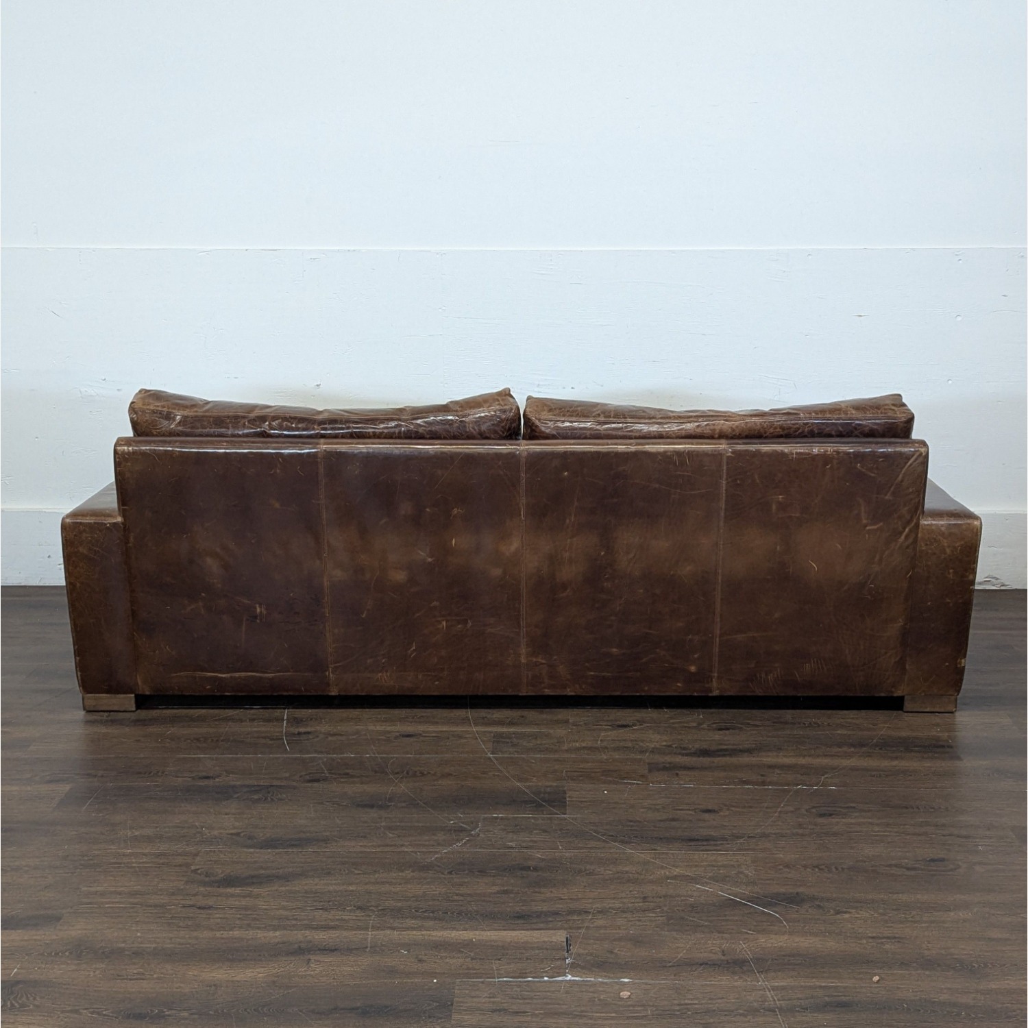 Thrive Furniture Brown Leather 3-Seat Sofa - image-4