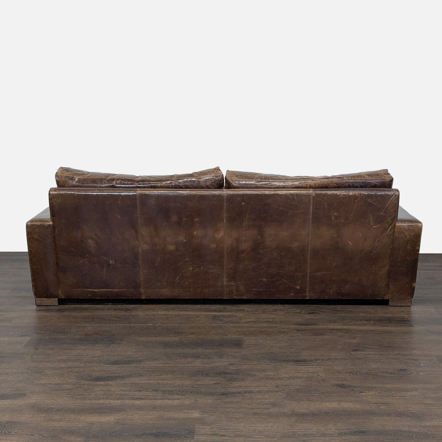 Thrive Furniture Brown Leather 3-Seat Sofa - image-7