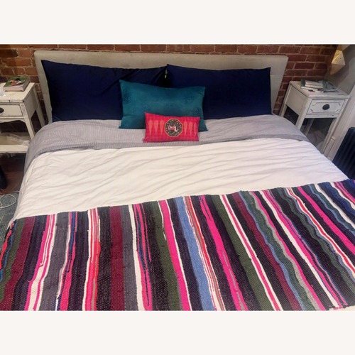 Used Luxurious Upholstered Platform Bed for sale on AptDeco