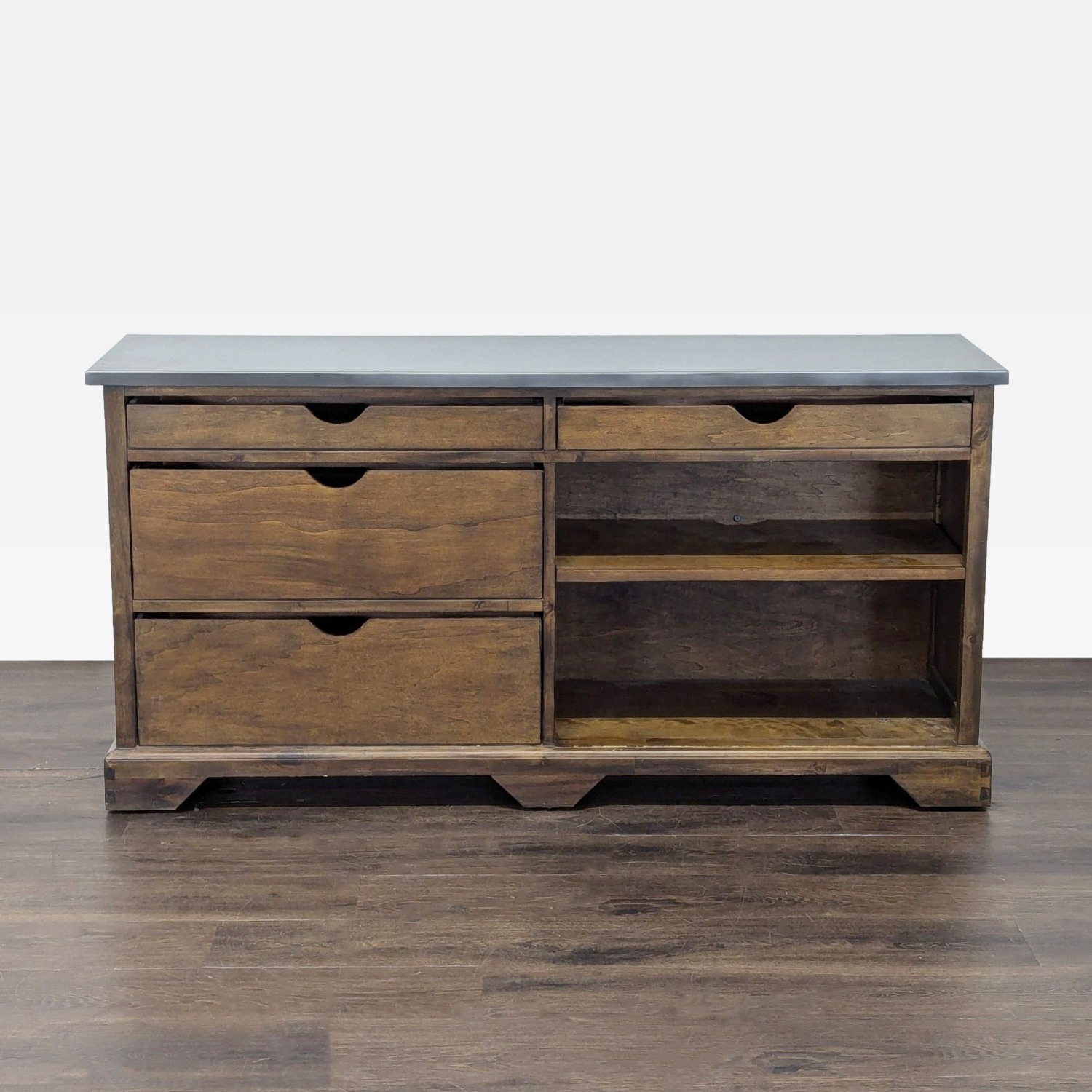 World Market Wood and Metal Media Console - image-5