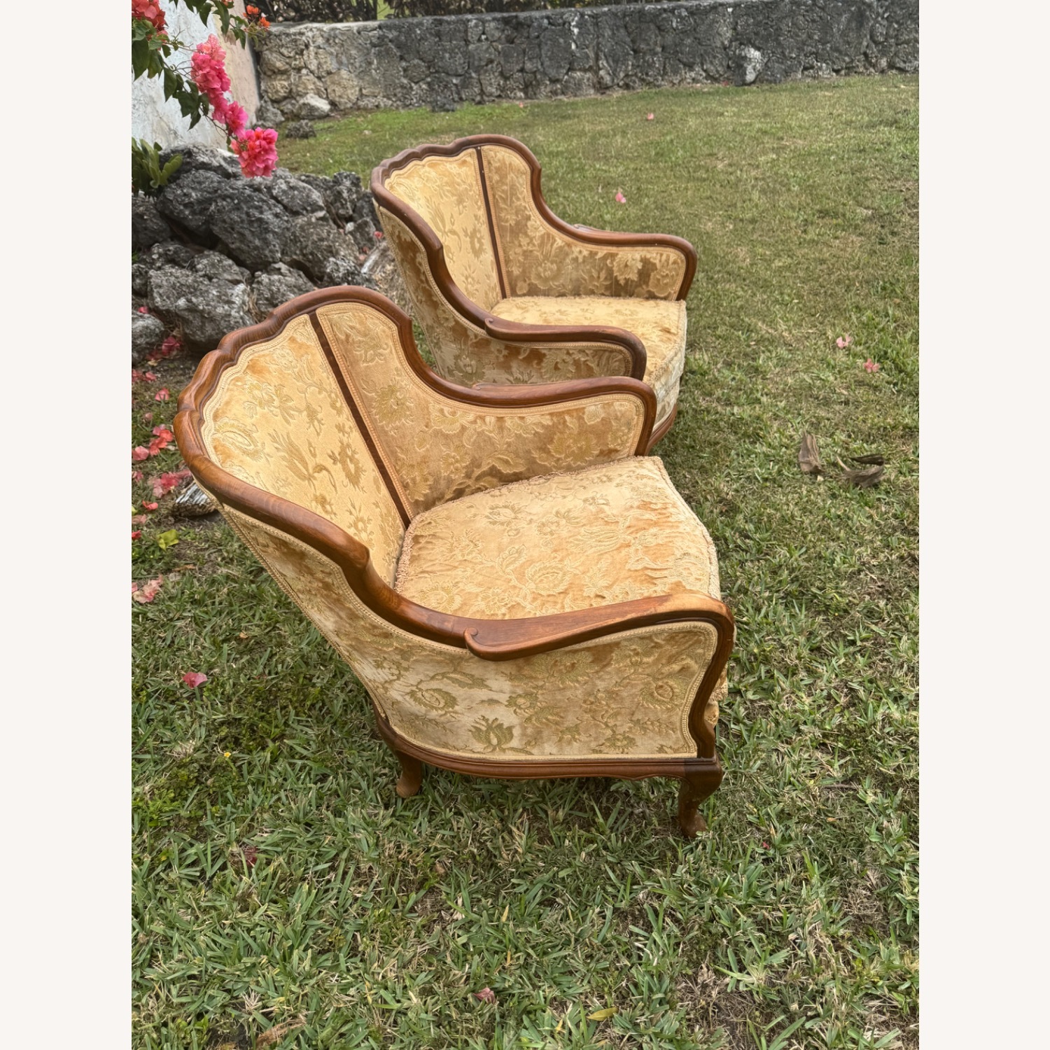 Vintage Armchairs Barrel Back to Restore - image-3