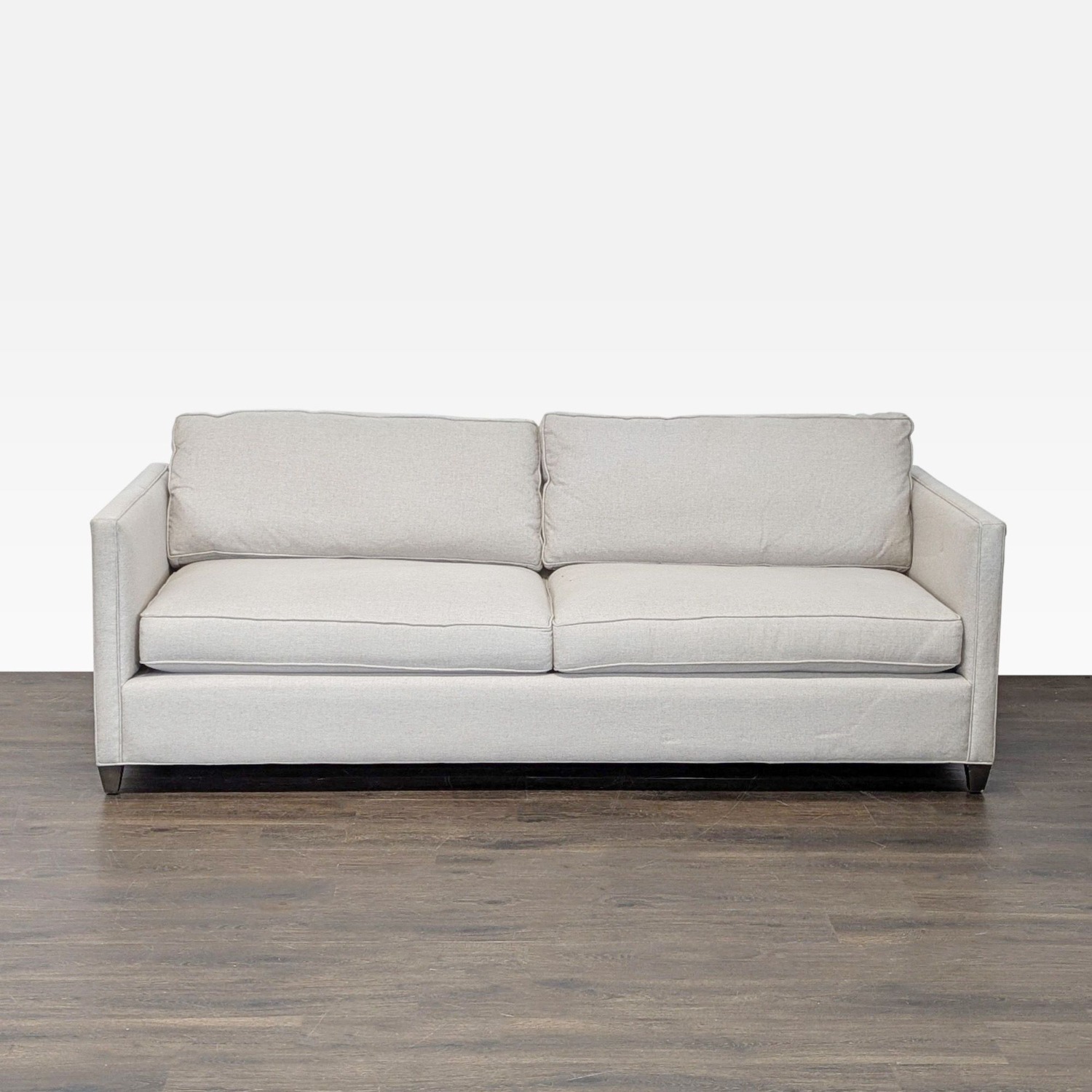 Crate & Barrel 3-Seat Modern Light Cream Sofa - image-3