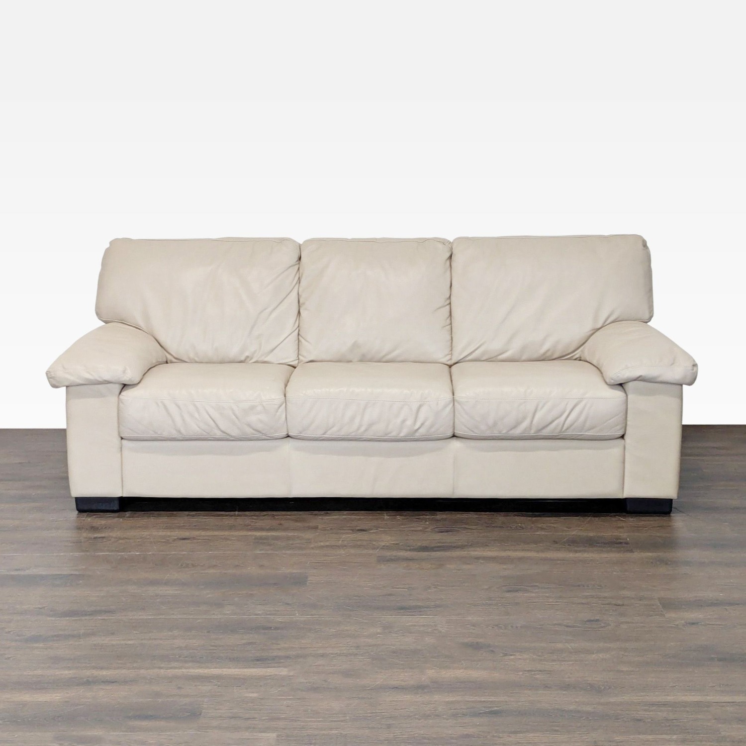 Italsofa 3-Seat Sofa in Beige Leather - image-4