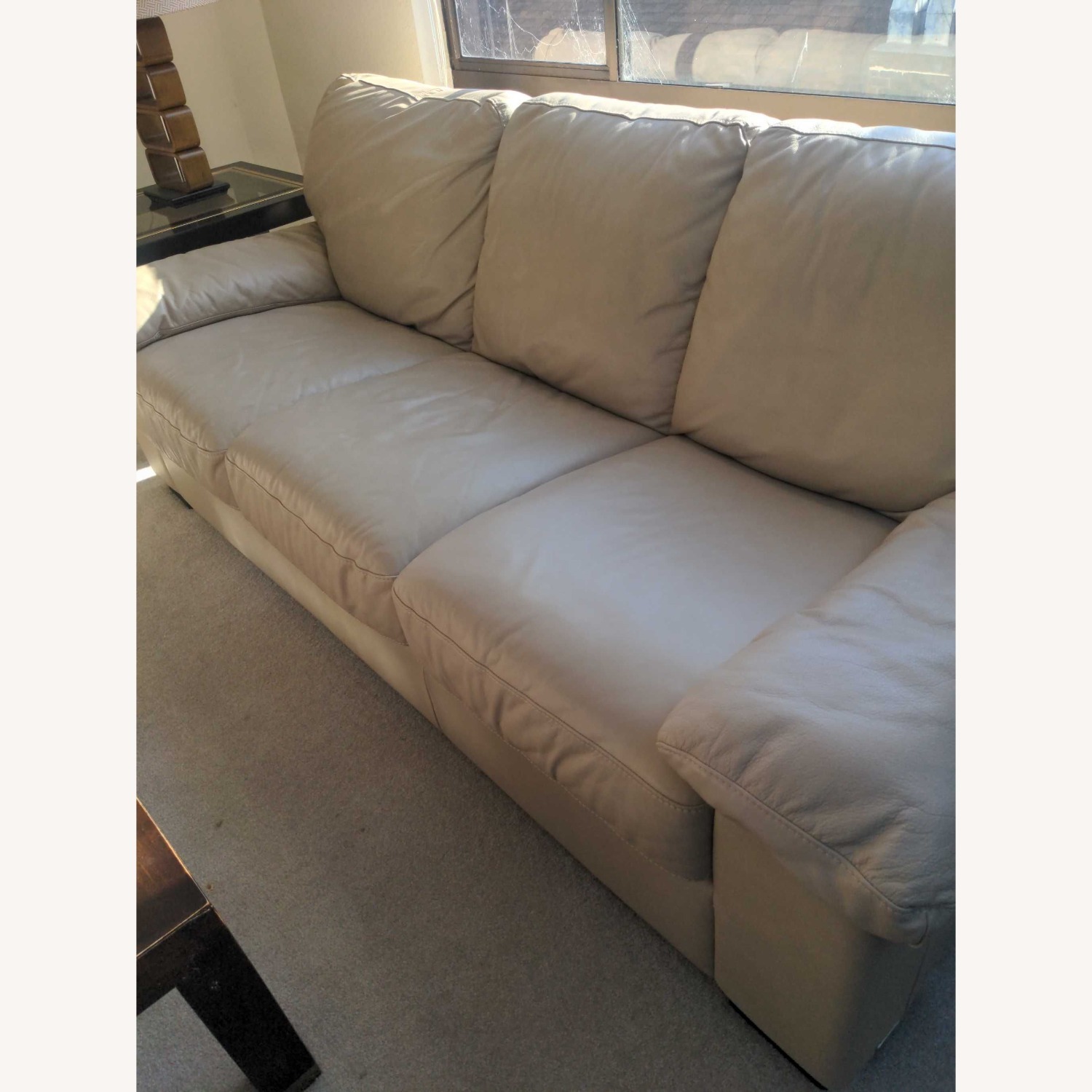 Italsofa 3-Seat Sofa in Beige Leather - image-2