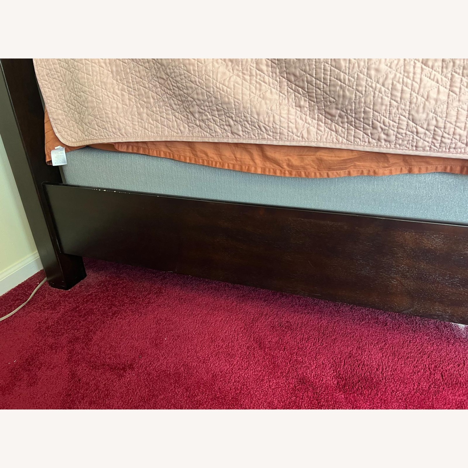 Ashley Furniture Dark Brown Wood King Bed - image-2