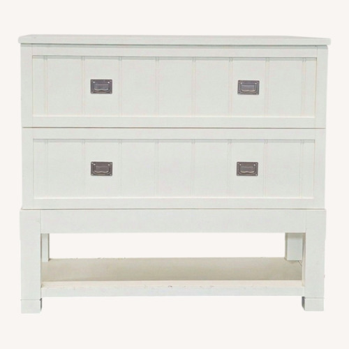 Used Two Drawer Storage Chest with Shelf	 for sale on AptDeco