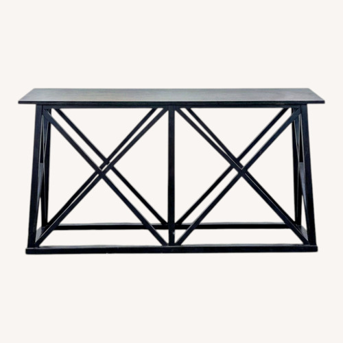 Used Target Wood Geometric Frame Console Table for sale on AptDeco