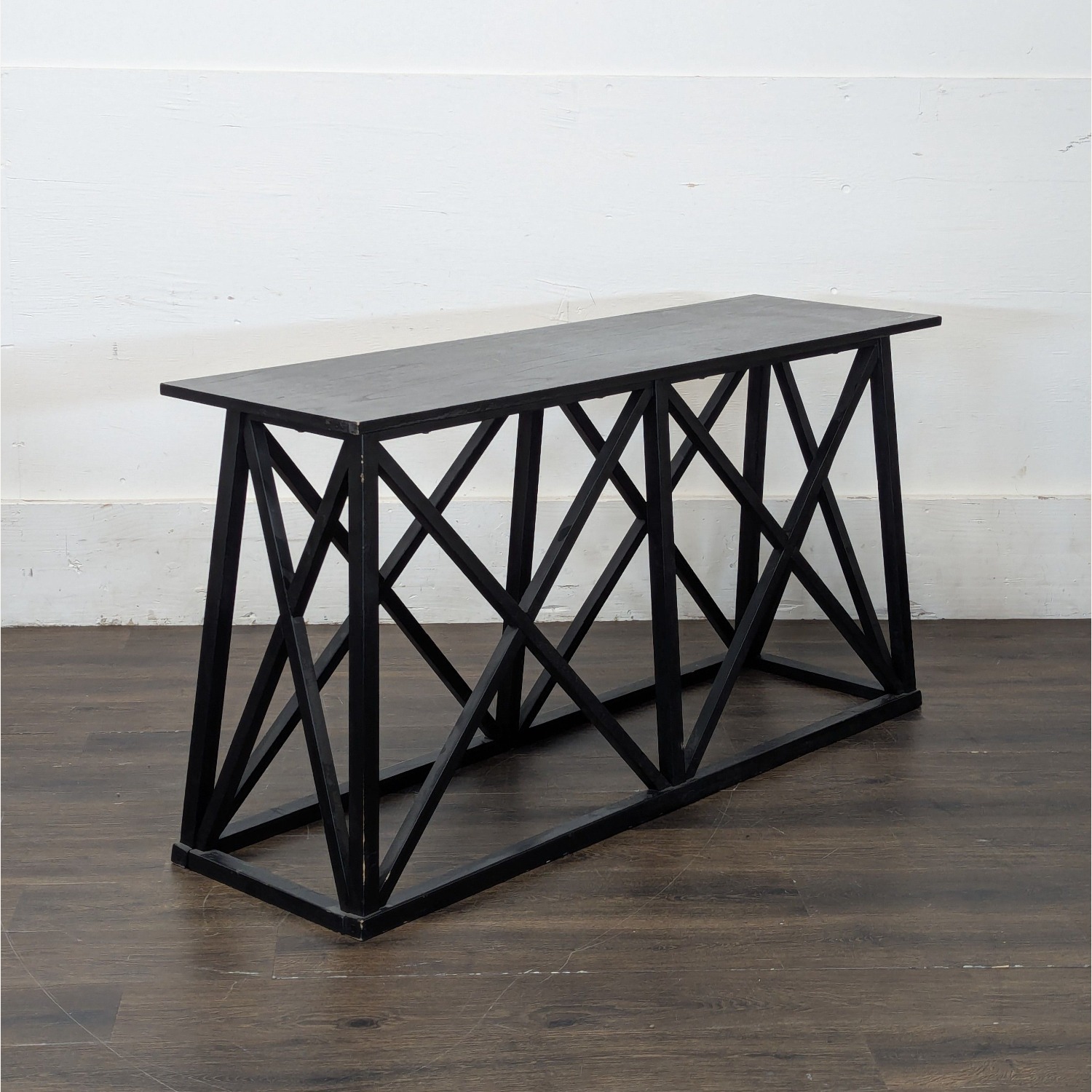 Target Wood Geometric Frame Console Table - image-2