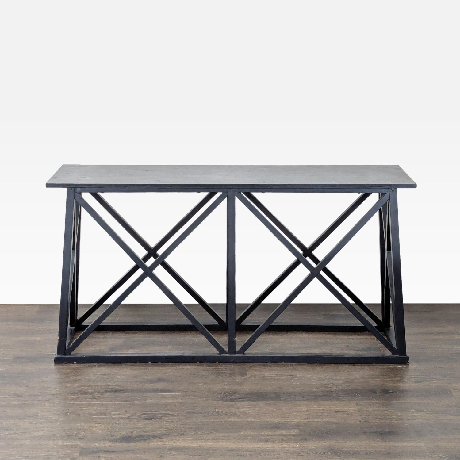 Target Wood Geometric Frame Console Table - image-3