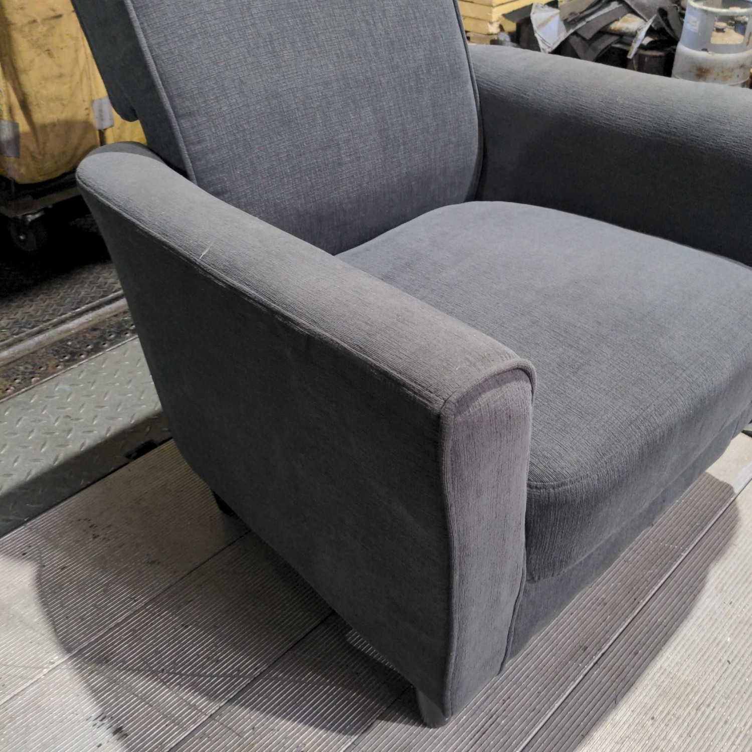 DH Modern Blue Fabric Lounge Chair  - image-2