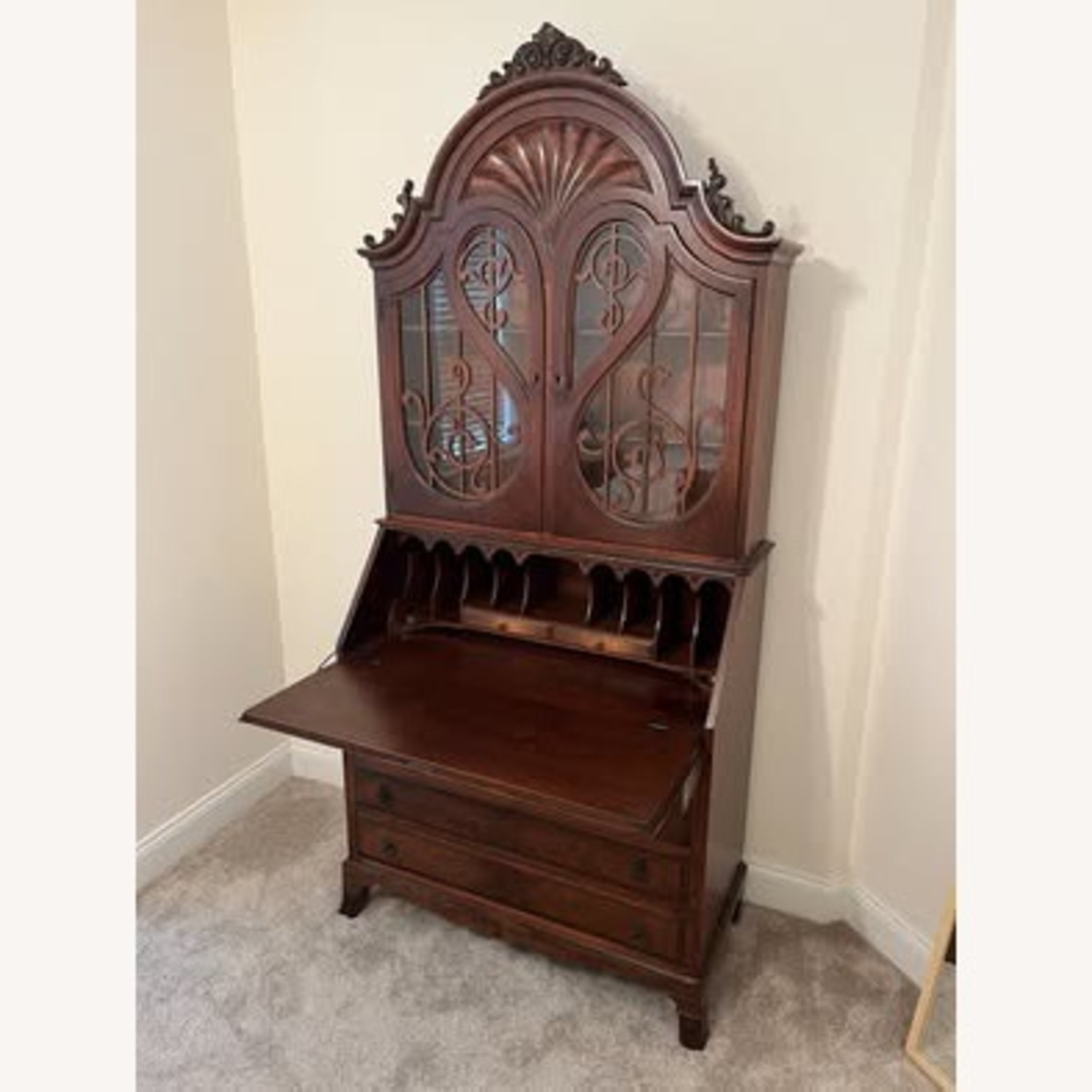 Antique Skandia Secretary Desk (c. 1920s) - image-1