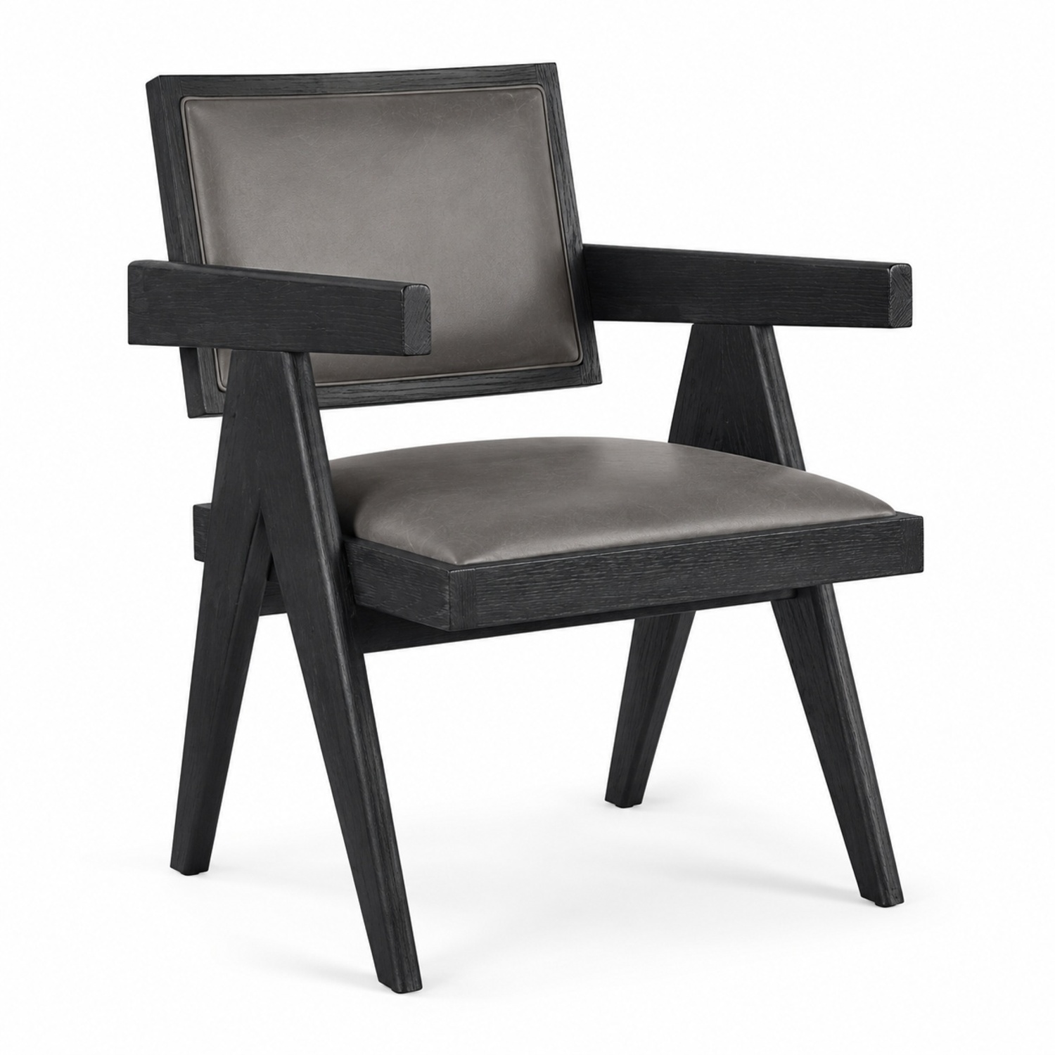 Restoration Hardware Jakob Black Wood Armchair - image-4