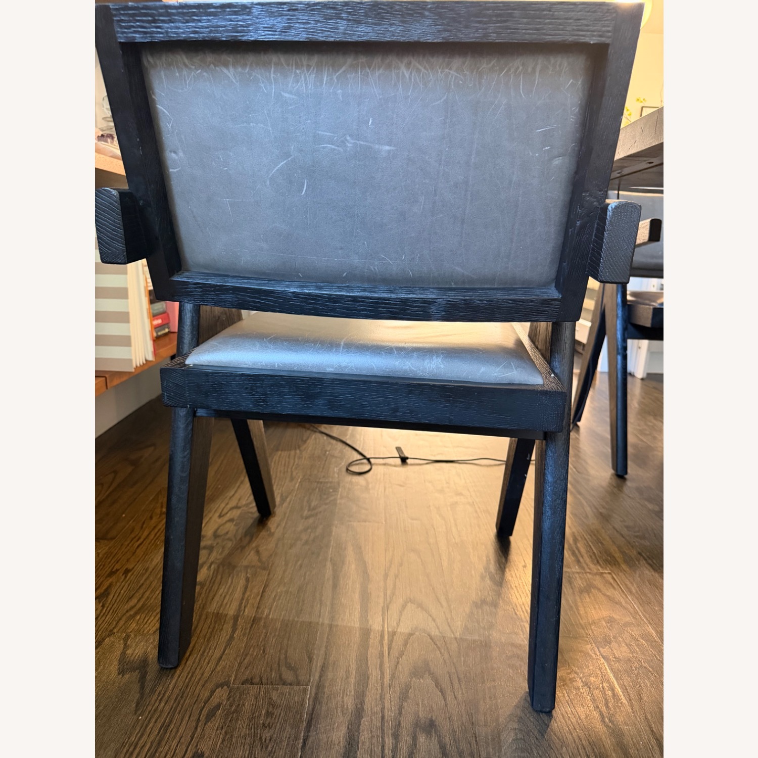 Restoration Hardware Jakob Black Wood Armchair - image-3