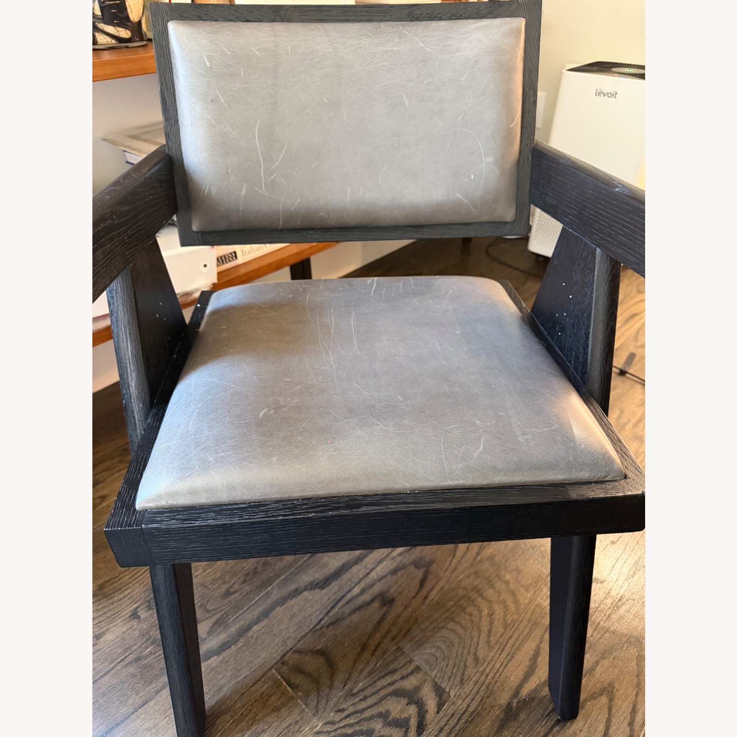Restoration Hardware Jakob Black Wood Armchair - image-2