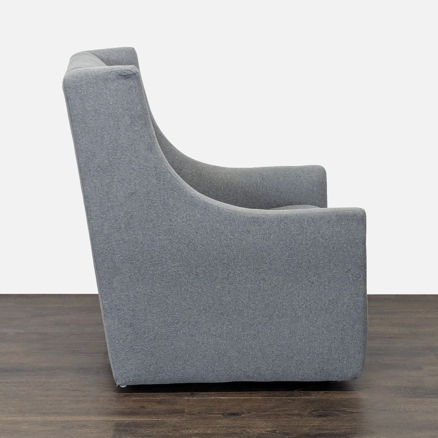 West Elm Modern Gray Rocking Lounge Chair - image-4