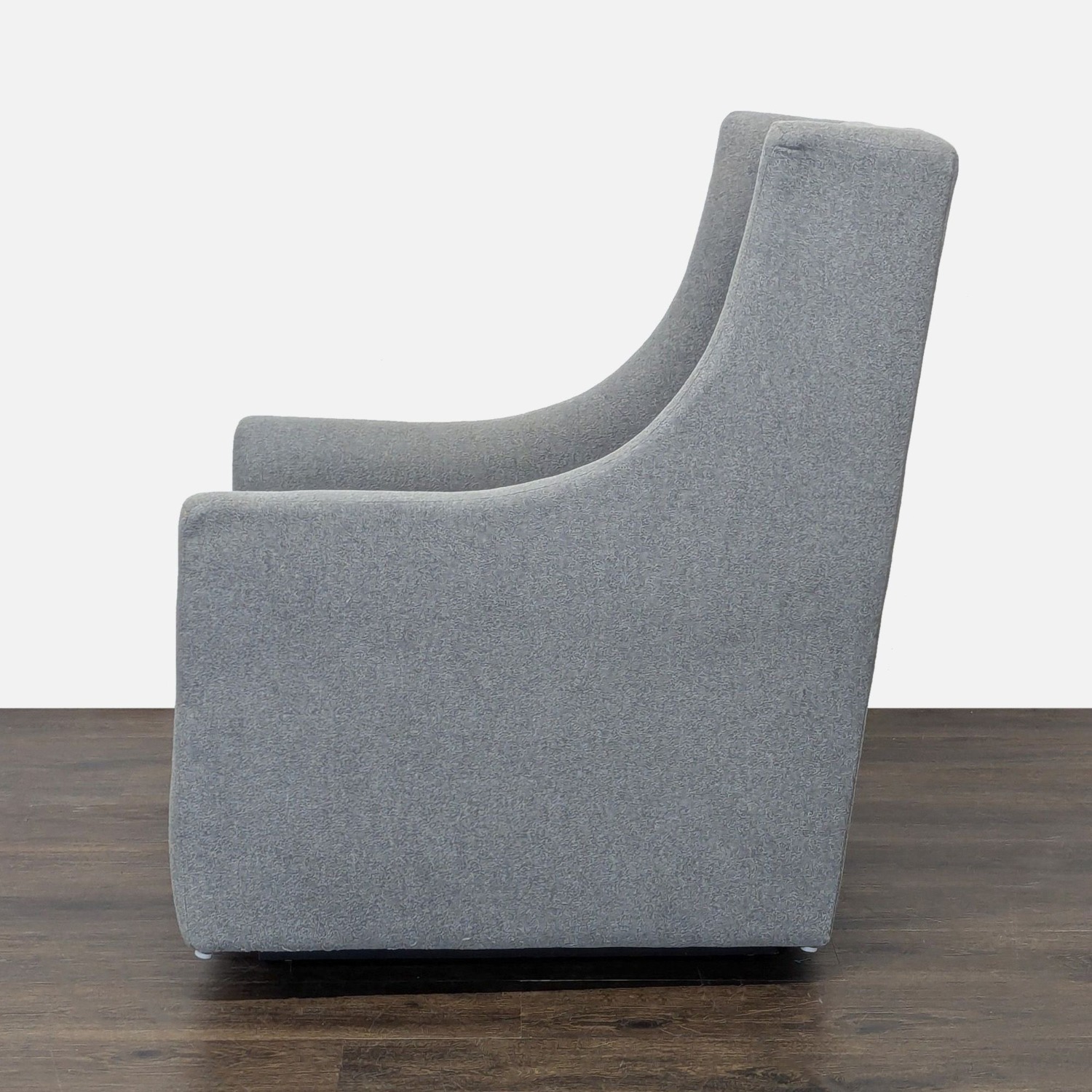 West Elm Modern Gray Rocking Lounge Chair - image-2
