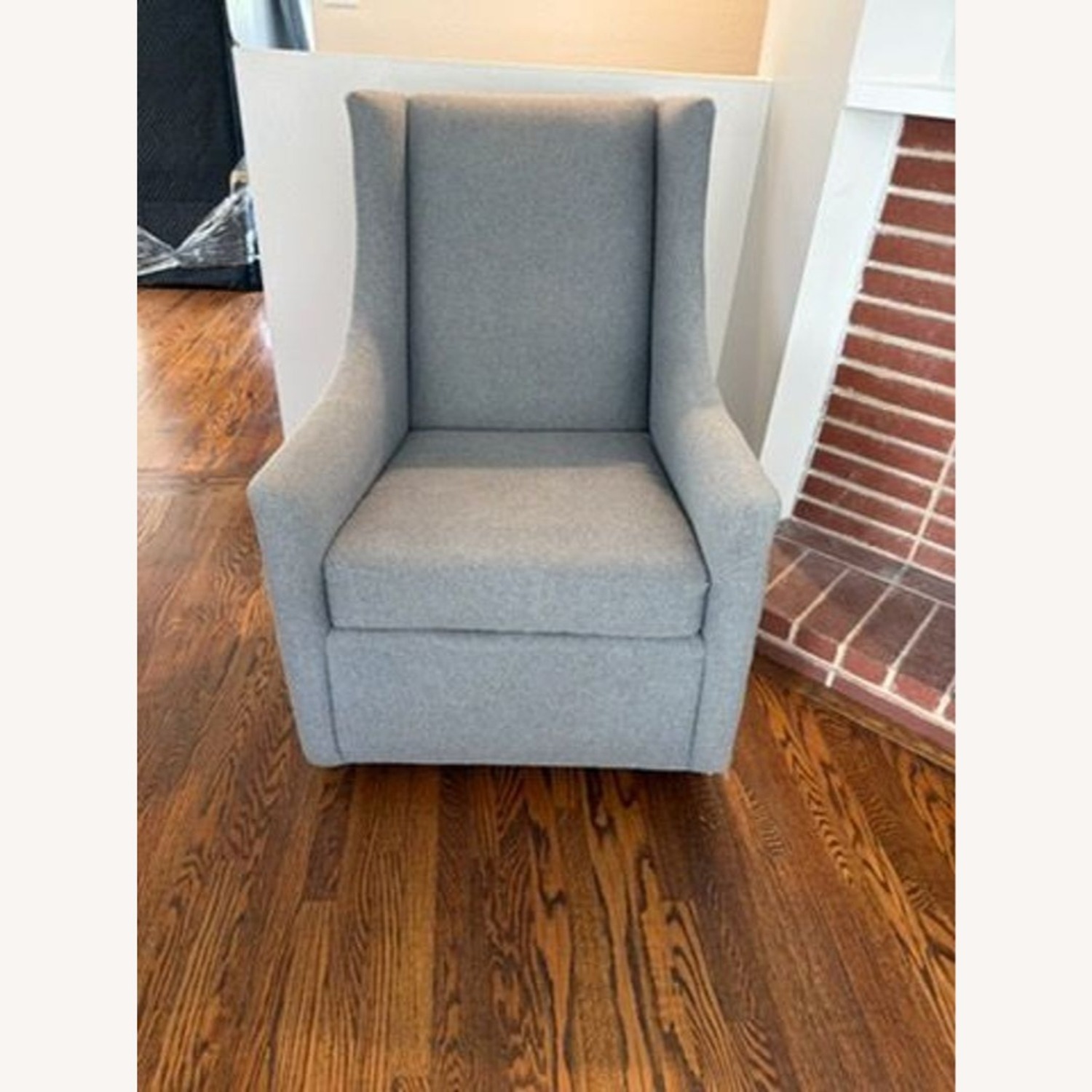 West Elm Modern Gray Rocking Lounge Chair - image-1
