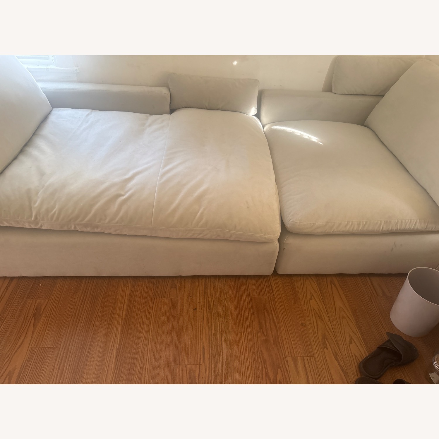 Sofas To Go White Suede 2 Piece Sectional - image-10