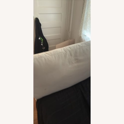 Used Sofas To Go White Suede 2 Piece Sectional for sale on AptDeco
