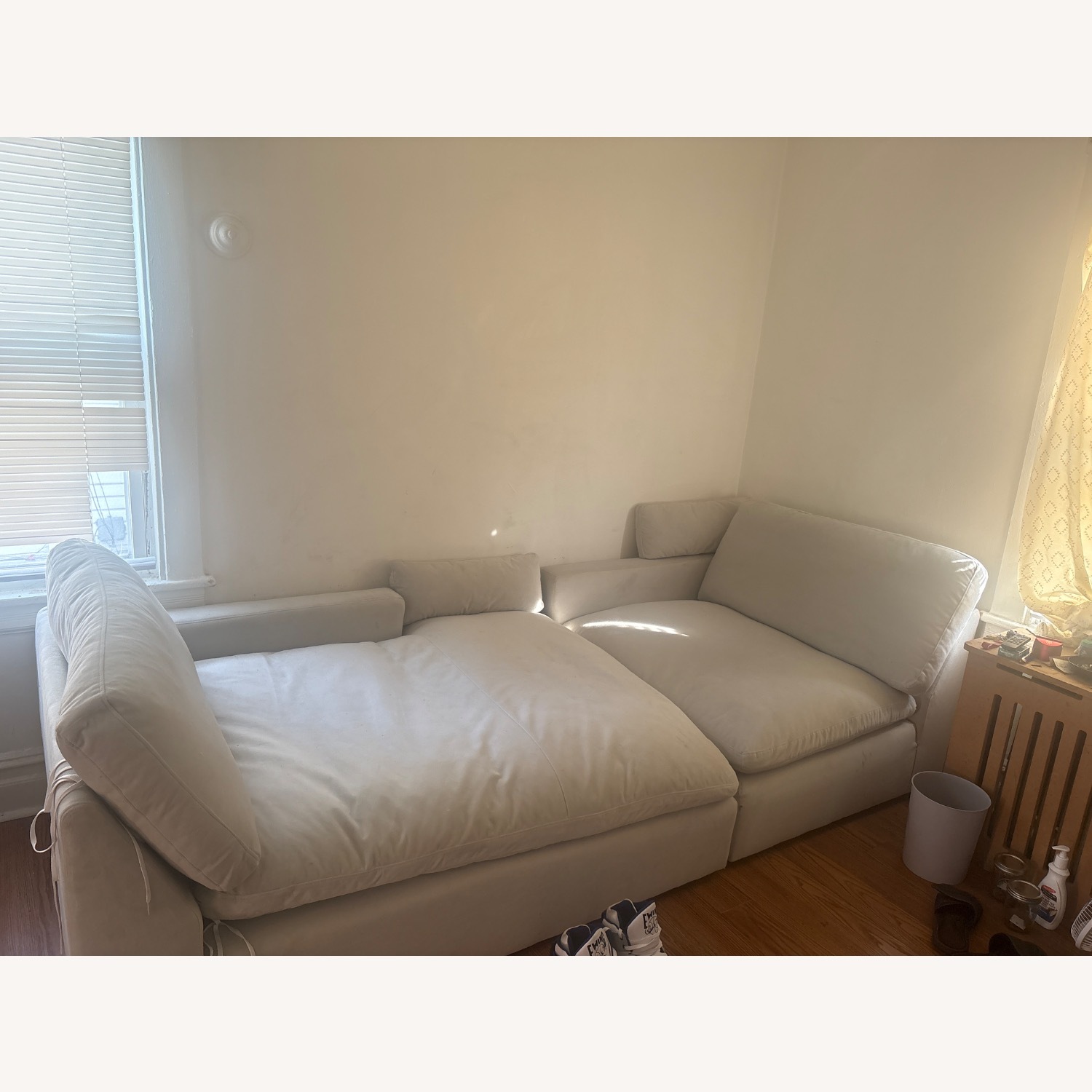 Sofas To Go White Suede 2 Piece Sectional - image-8