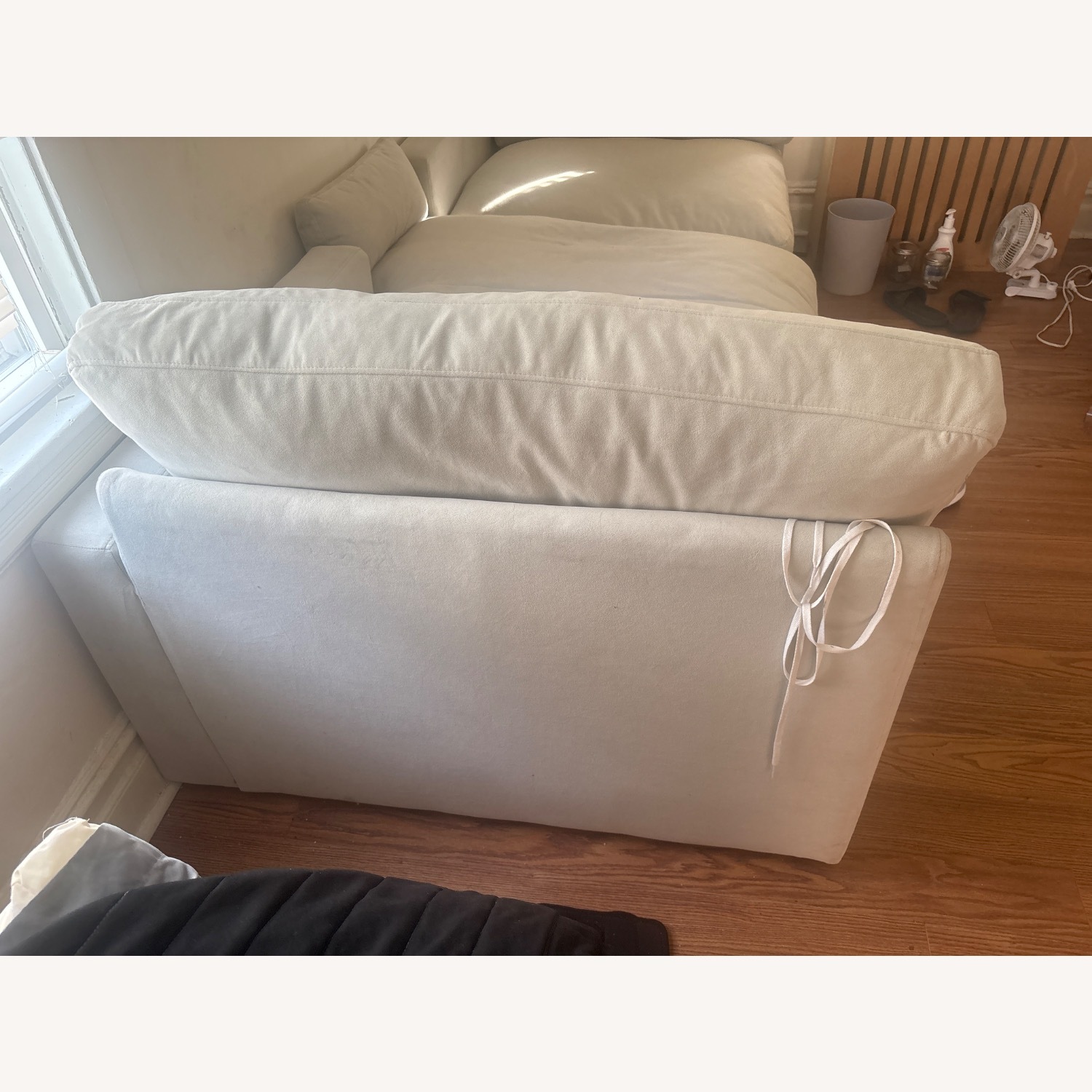 Sofas To Go White Suede 2 Piece Sectional - image-7
