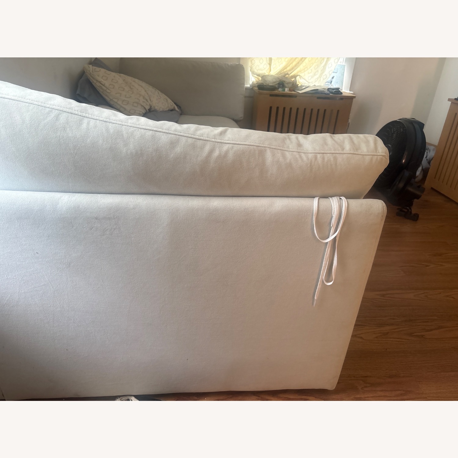 Sofas To Go White Suede 2 Piece Sectional - image-4