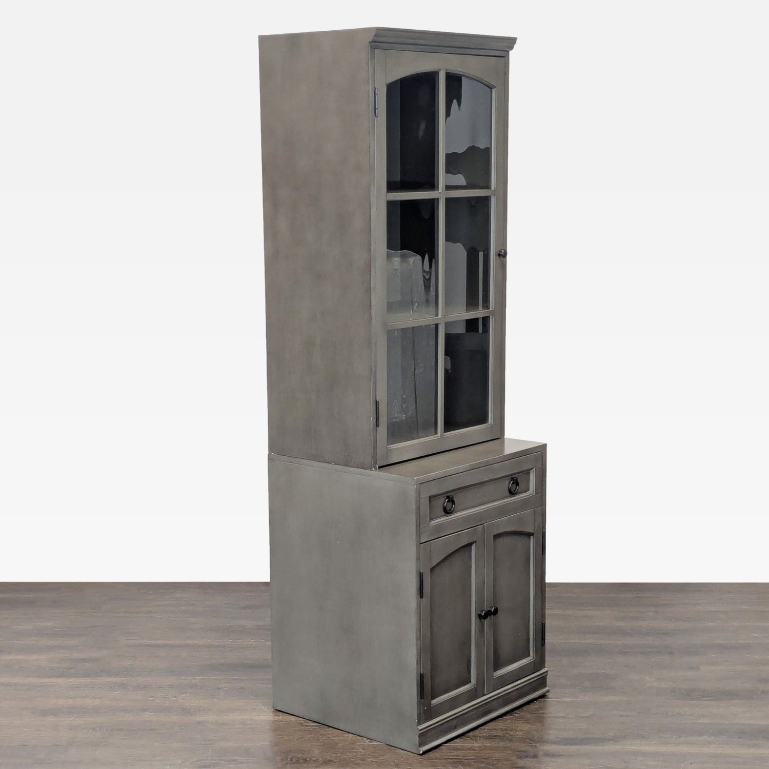 One Drawer Hutch with Glass Doors  - image-5