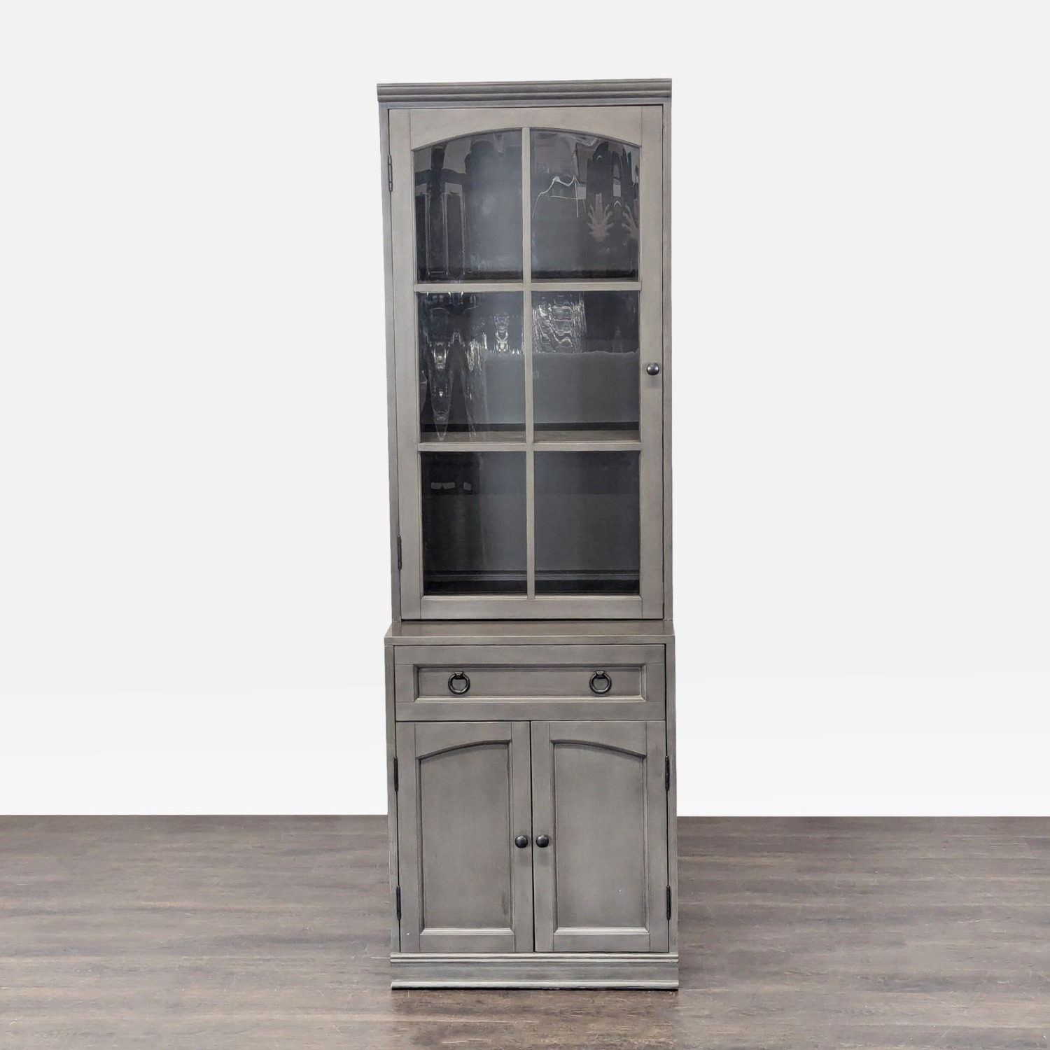 One Drawer Hutch with Glass Doors  - image-10