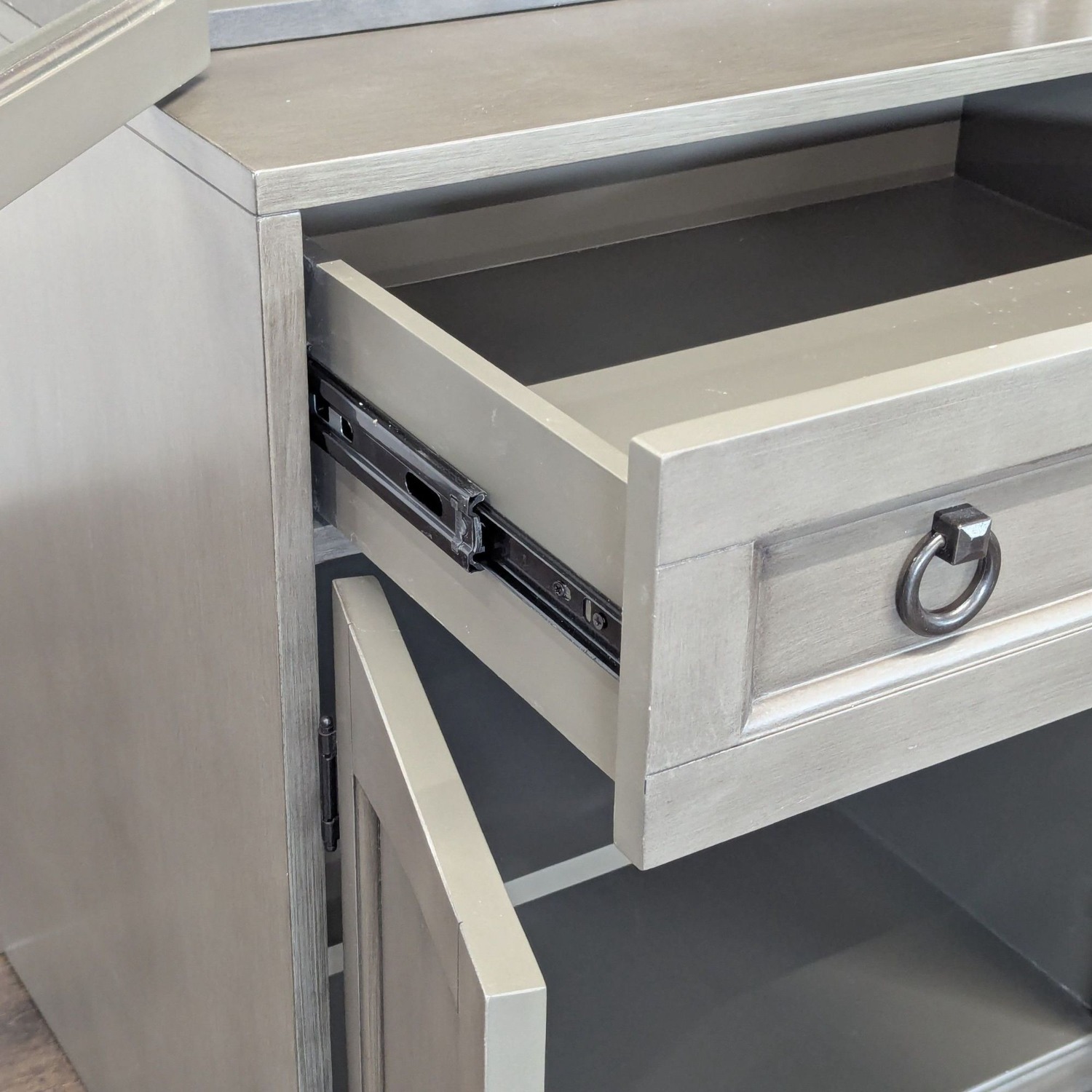 One Drawer Hutch with Glass Doors  - image-2