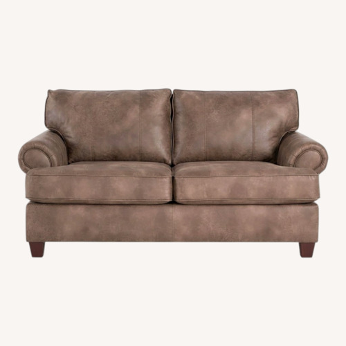 Used Bob's Discount Furniture Dark Brown Loveseat for sale on AptDeco