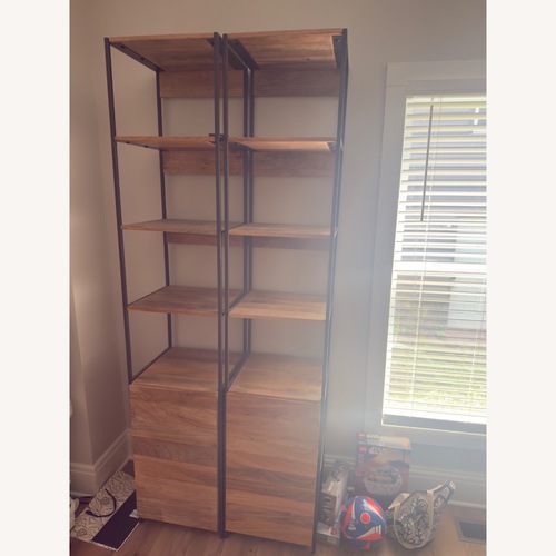 Used West Elm Industrial Storage Tower Set of 2 for sale on AptDeco