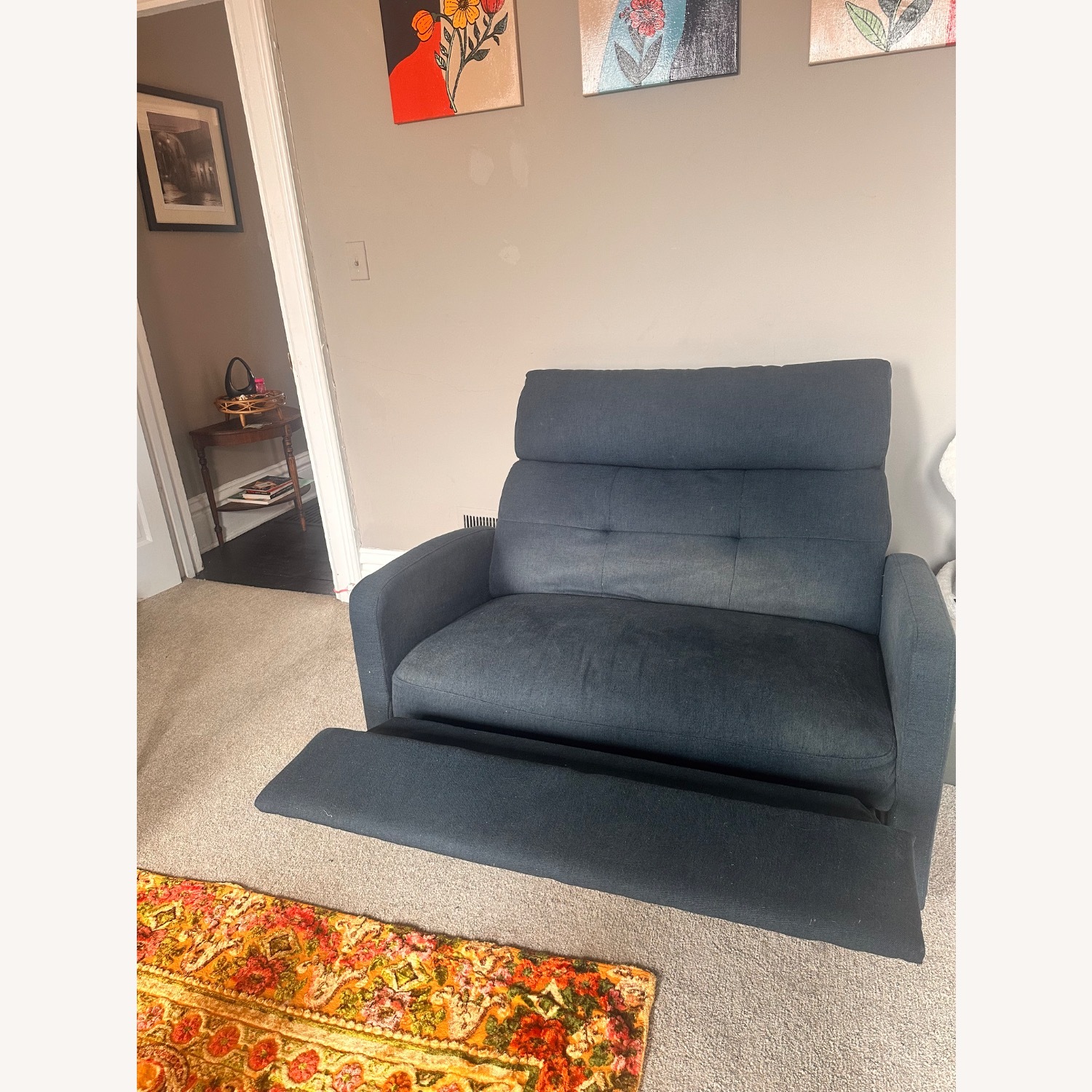 Target Upholstered Tufted Loveseat Recliner - image-2