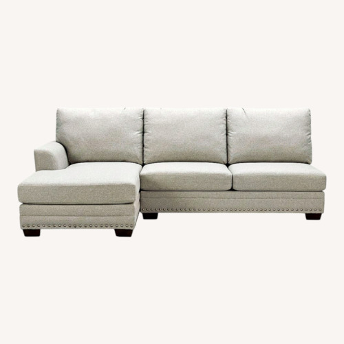Used The Roomplace Light Gray Fabric 2 Piece Sectional for sale on AptDeco
