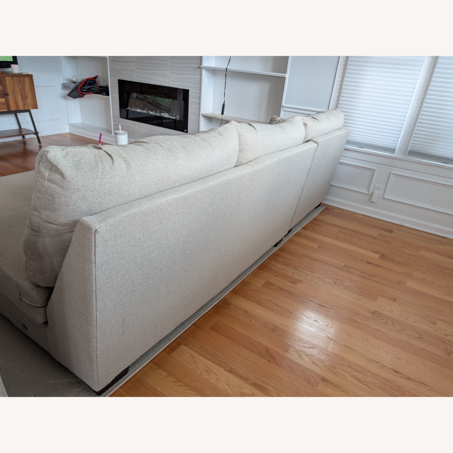 The Roomplace Light Gray Fabric 2 Piece Sectional - image-3