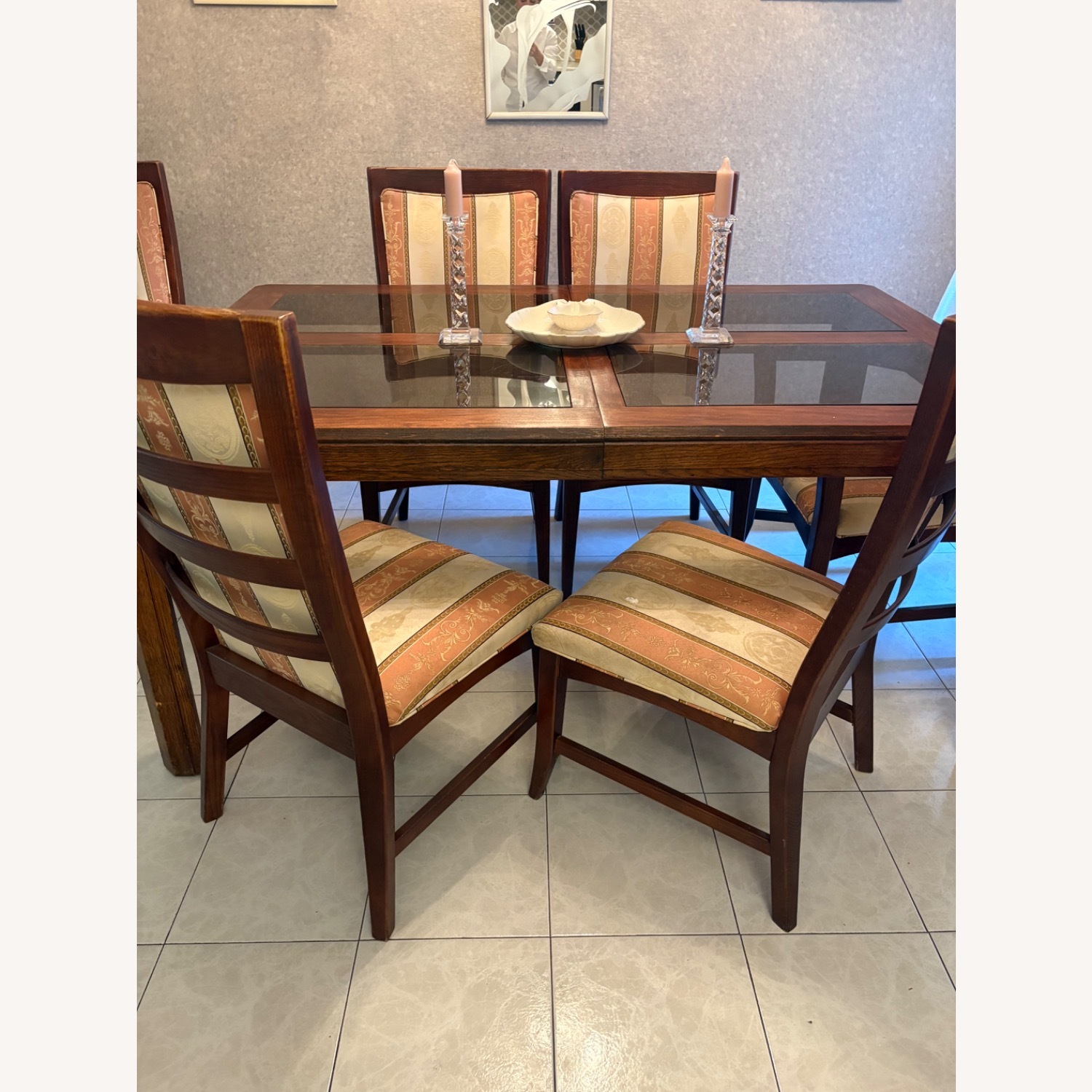 Dark Brown Wood Dining Sets - image-1