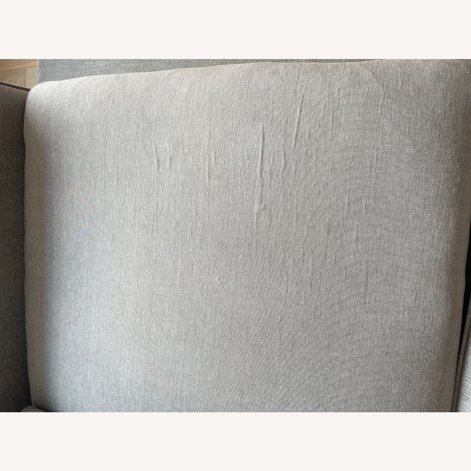 CB2 Light Gray Linen 3+ Seater Sofa - image-2