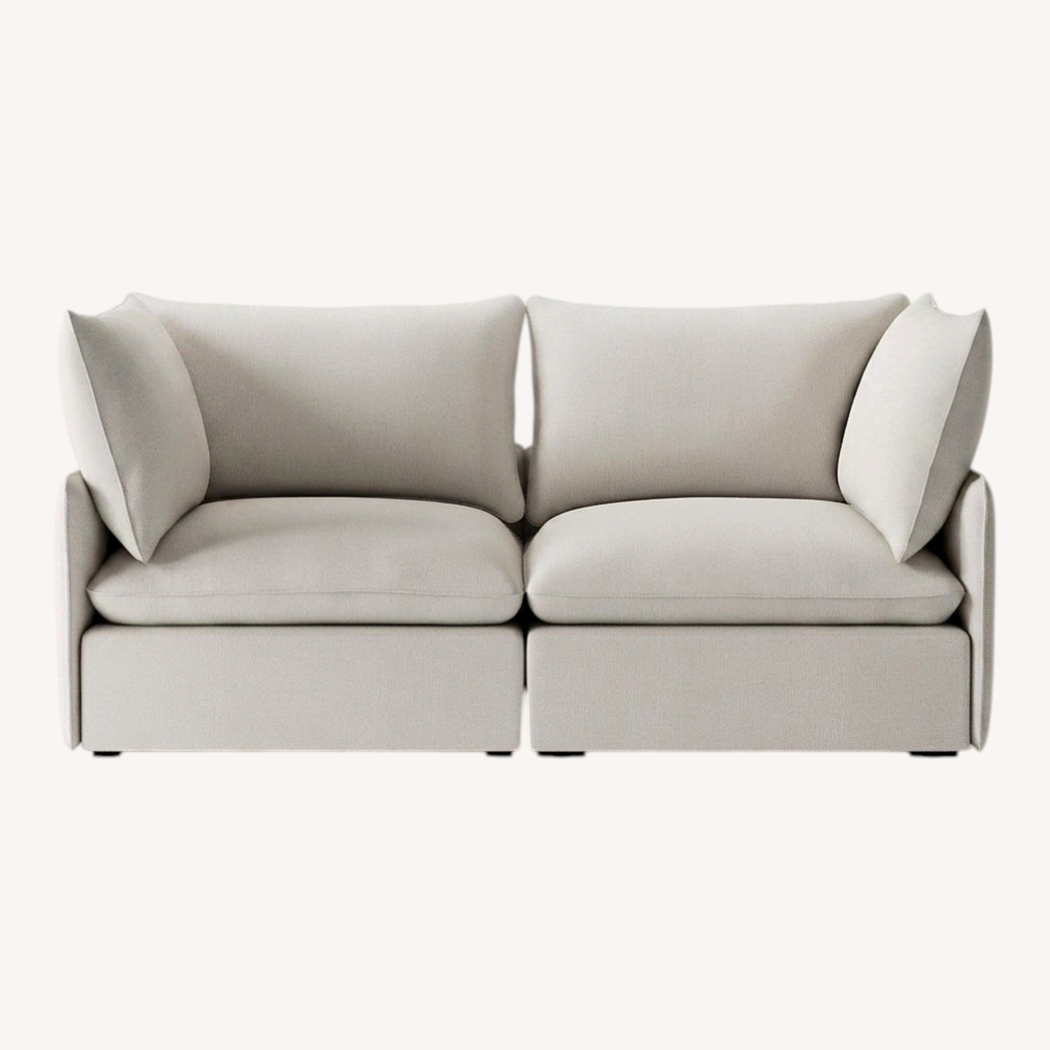 CB2 Light Gray Linen 3+ Seater Sofa - image-13