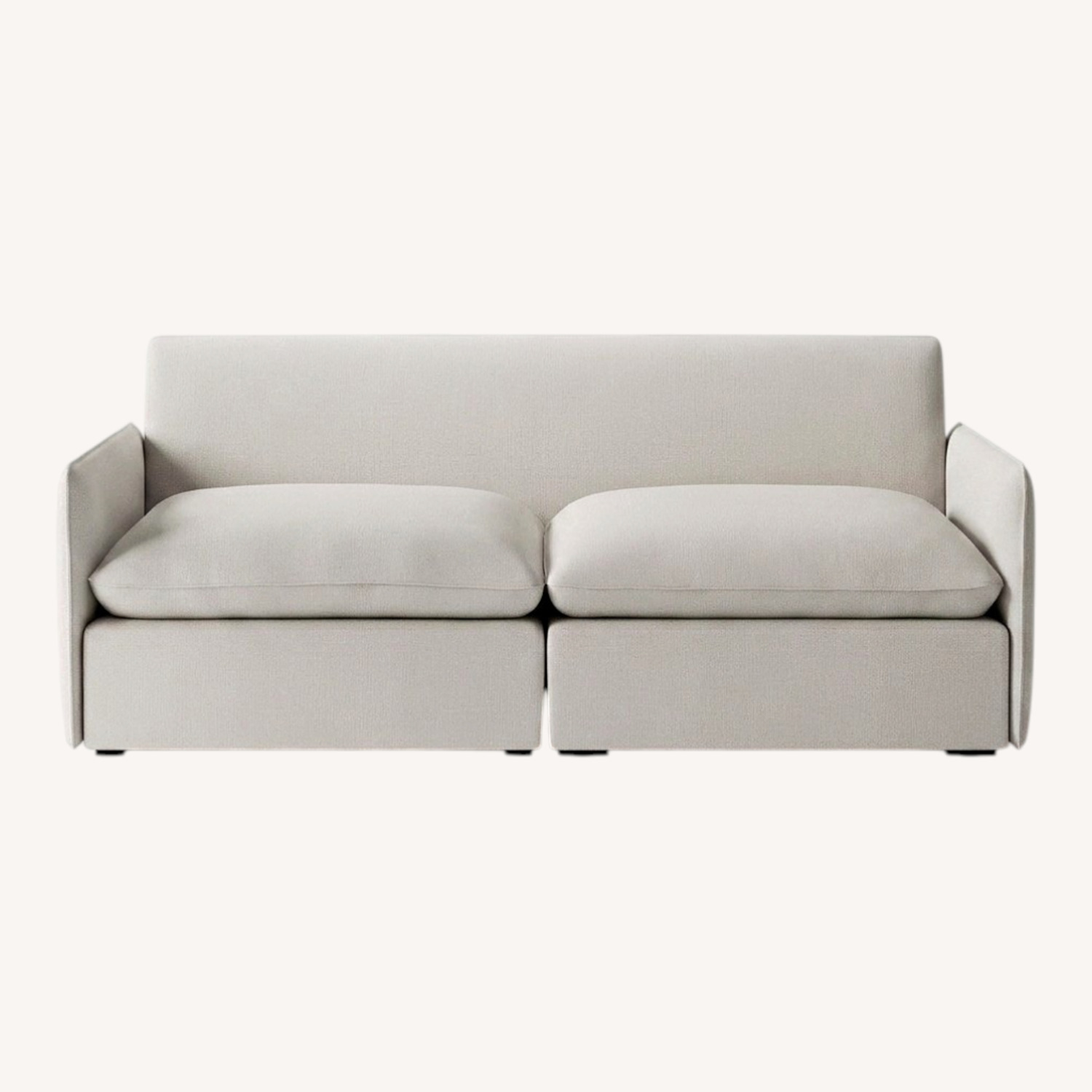 CB2 Light Gray Linen 3+ Seater Sofa - image-12